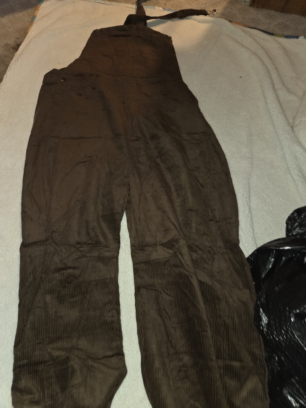 Women's Corduroy Overalls in Brown